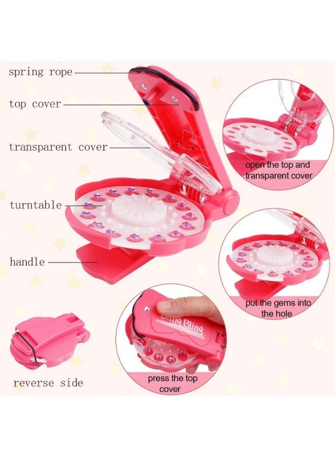 Hair styling kit with 180 gems-a sparkling styling tool for girls and kids-featuring a gem applicator for hair- shoes-and more - Image 5