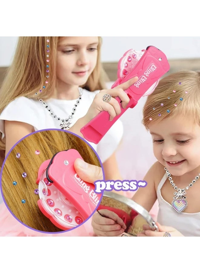 Hair styling kit with 180 gems-a sparkling styling tool for girls and kids-featuring a gem applicator for hair- shoes-and more - Image 3