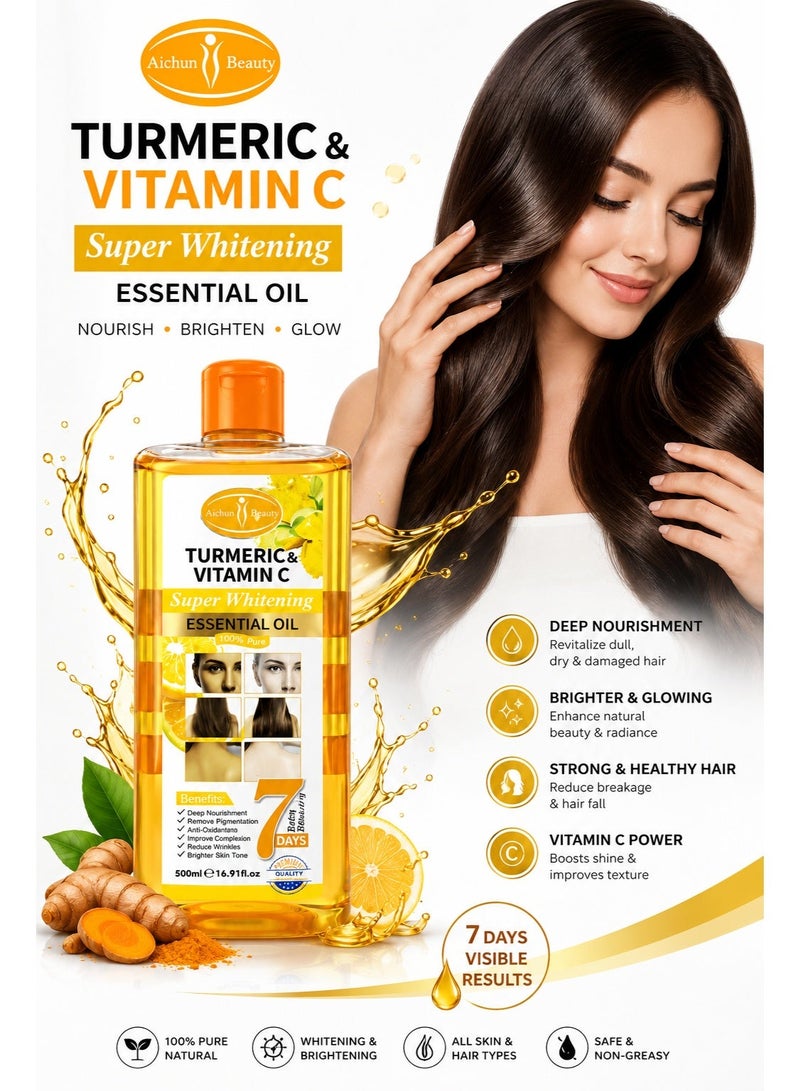 Aichun beauty Super Whitening Turmeric Oil for Face & Body, Essential Oil - Image 2