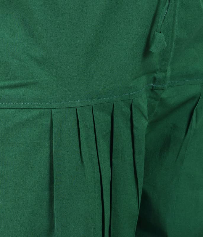 Happy Bunny Cotton Salwar Pant with Dupatta Colour Combo for Women – Ethnic Style, Comfort Fit with Drawstring, Ideal for Office, Festive, Casual (LG, Dark Green) - Image 4