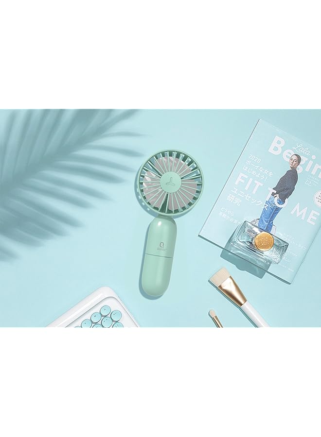 erorex Portable Hand Fan Powerful Cooling 1500 Mah Battery Modern And Portable Design Green - Image 2