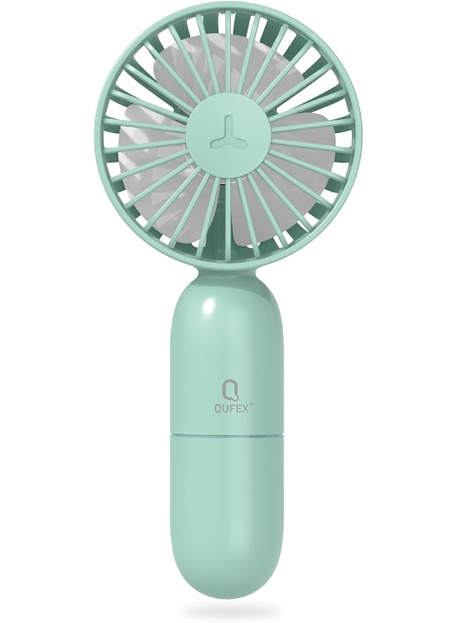 erorex Portable Hand Fan Powerful Cooling 1500 Mah Battery Modern And Portable Design Green - Image 1