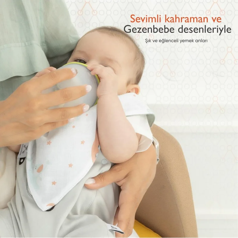 Gezenbebe Hero 3-Piece Baby-Kid Scarf Bib Set Elephant