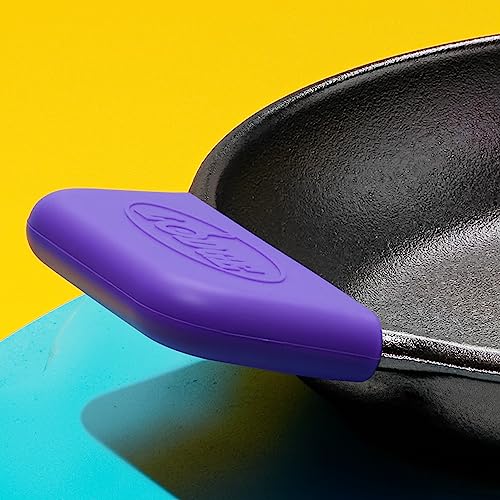 Lodge Bold Silicone Assist Handle Holder - Dishwasher Safe Hot Handle Holder Upgraded Design for Lodge Bold Products Only - Heat Protection Up to 450° - Vivid Purple - Image 2