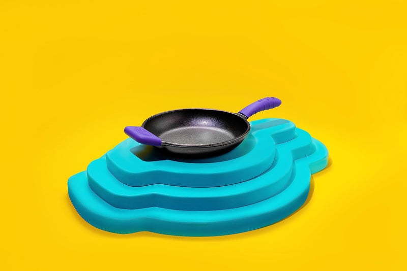 Lodge Bold Silicone Assist Handle Holder - Dishwasher Safe Hot Handle Holder Upgraded Design for Lodge Bold Products Only - Heat Protection Up to 450° - Vivid Purple - Image 3