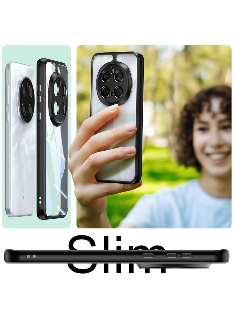 حافظة شفافة لهاتف Honor Magic7 Pro 2024 ظهر صلب شفاف وواقي TPU ناعم غير متغير اللون مضادة للصدمات حافظة هاتف واقية نحيفة تناسب Honor Magic7 Pro - Image 2