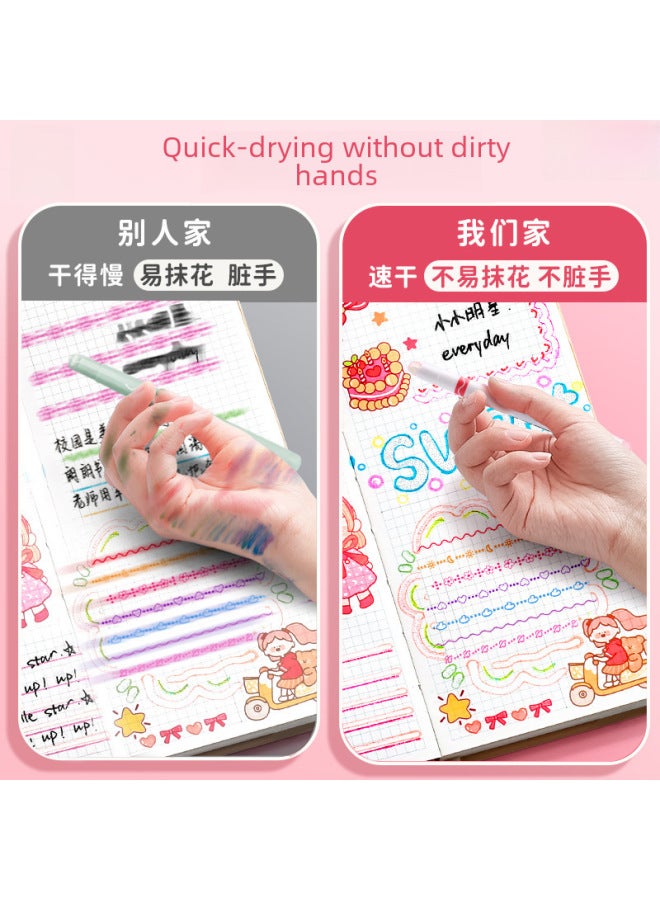 Star Seedlings Xingmiao Pattern Contour Pen Curve Pen Hand-written Report Special Pen Hand-written Account Pen Fluorescent Mark Student Special Hand-written Account Pen - Image 2