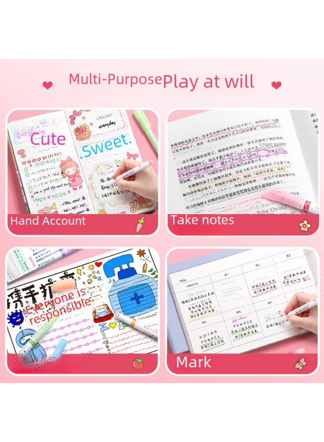 Star Seedlings Xingmiao Pattern Contour Pen Curve Pen Hand-written Report Special Pen Hand-written Account Pen Fluorescent Mark Student Special Hand-written Account Pen - Image 4