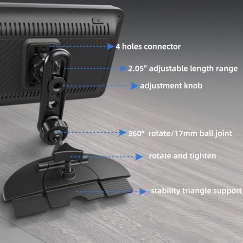 Epronic Extended CD Slot Mount for CarPlay Screen Adjustable Arm and 360° Rotating Universal Head 17mm Compatible with in-Car Monitors CD Slot CarPlay Mount - Image 5