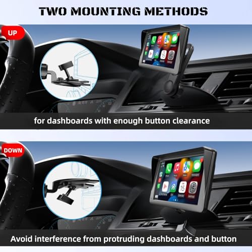 Epronic Extended CD Slot Mount for CarPlay Screen Adjustable Arm and 360° Rotating Universal Head 17mm Compatible with in-Car Monitors CD Slot CarPlay Mount - Image 4