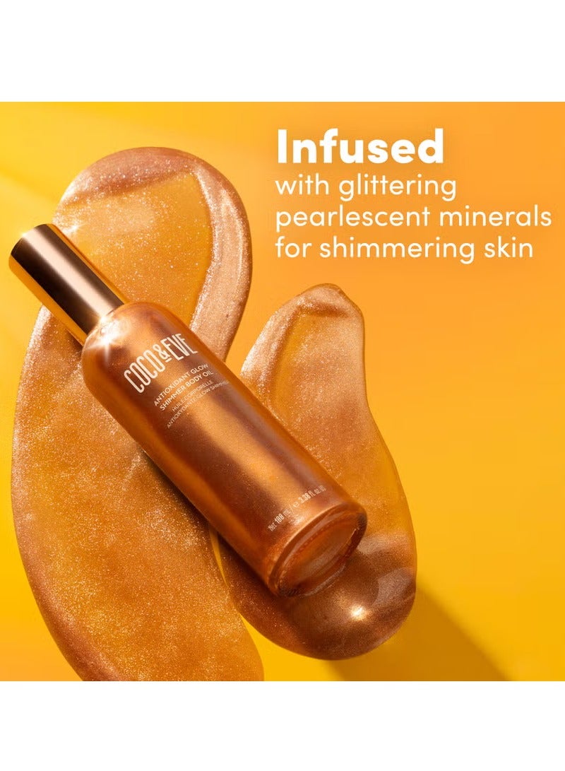 Coco & Eve Antioxidant Glow Shimmer Body Oil 100ml - Image 4
