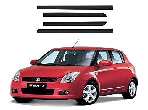 POWERX Black Plain with ABS (Customized for Car) Car Side Beading/Car Side Garnish/Car Door Garnish/Door Lining/Door Protector for Swift Compatible for Year 2004-2009 Models (Set of 4 Pieces) - Image 5