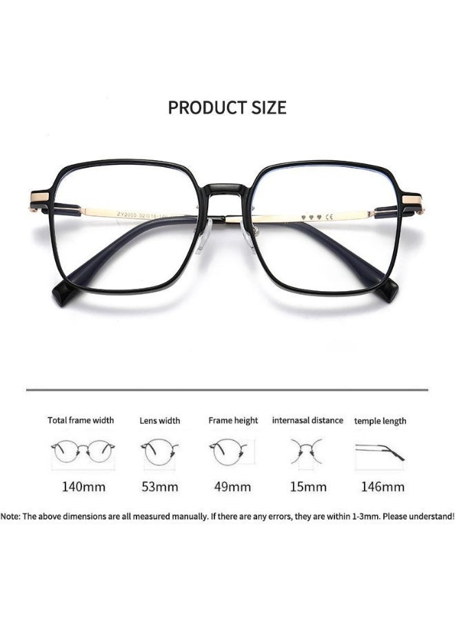 Unisex Square Photochromic Blue Light Blocking Glasses with UV Protection - Image 2