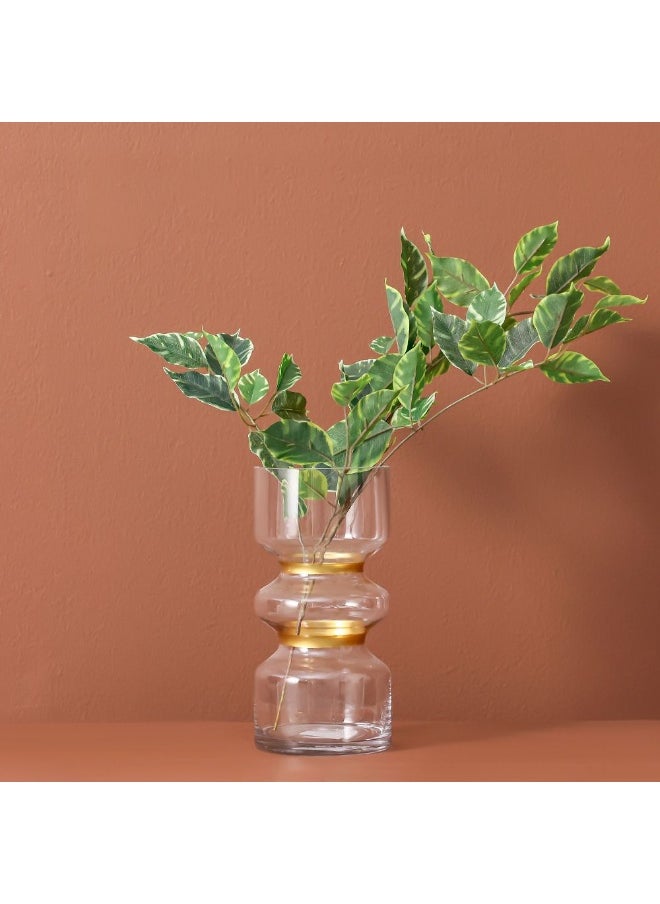DANUBE HOME Danube Home Vetro Clear Glass Vase - 12X25Cm Multi Color Home Decor Collection For Fresh Flowers Elegant Glass Vase For Interior Decoration Decorative Home Accessories  - Image 3