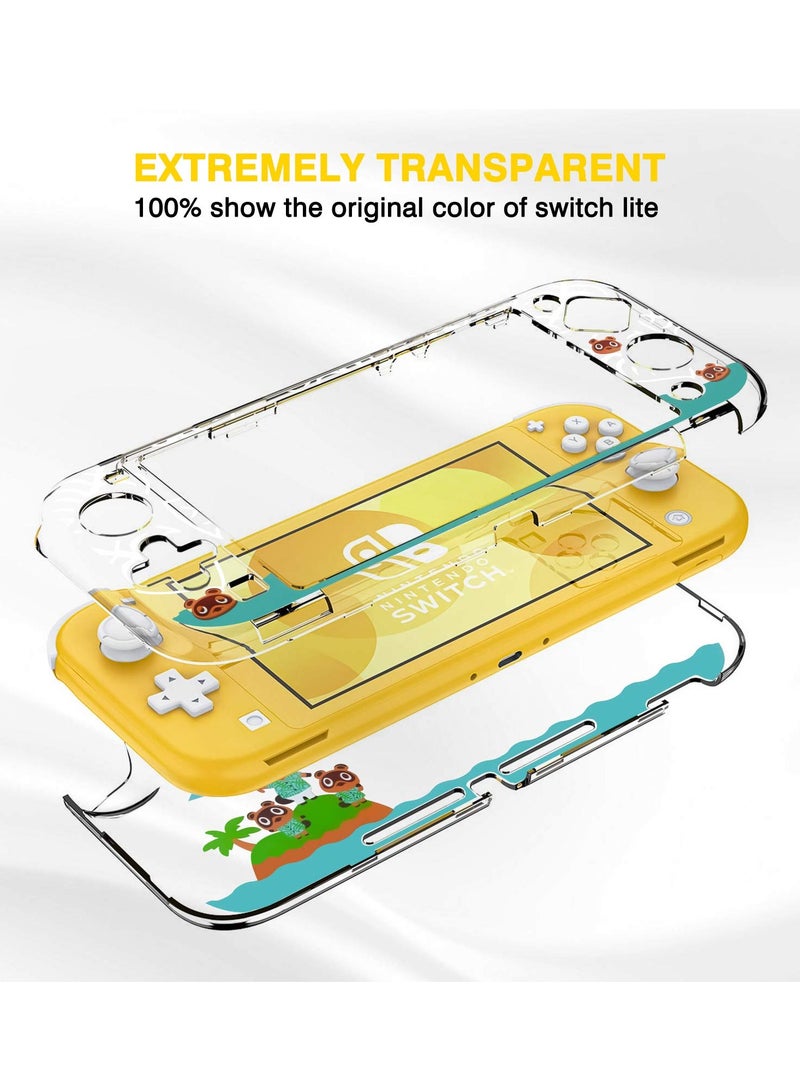 Zikra Compatible Hard Case for Nintendo Switch Lite, Rigid PC Transparent Split Design, Shock Resistant and Scratch Resistant, Perfect for Animal Crossing Enthusiasts. - Image 4