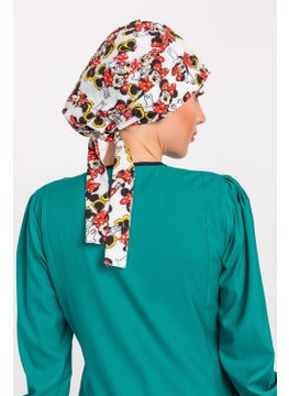 Nur Medikal Giyim Nur Medical Clothing White Minnie Mouse Nurse Doctor Hijab Bonnet  - Image 5
