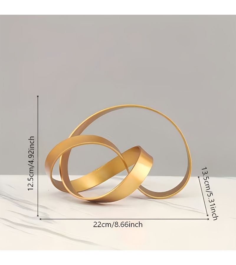 High-End Modern Abstract Metal Knot Ornament Golden Small Decoration For Living Room Bedroom Bookshelf Cabinet Desk Office Coffee Table Home Dining Table - Image 4