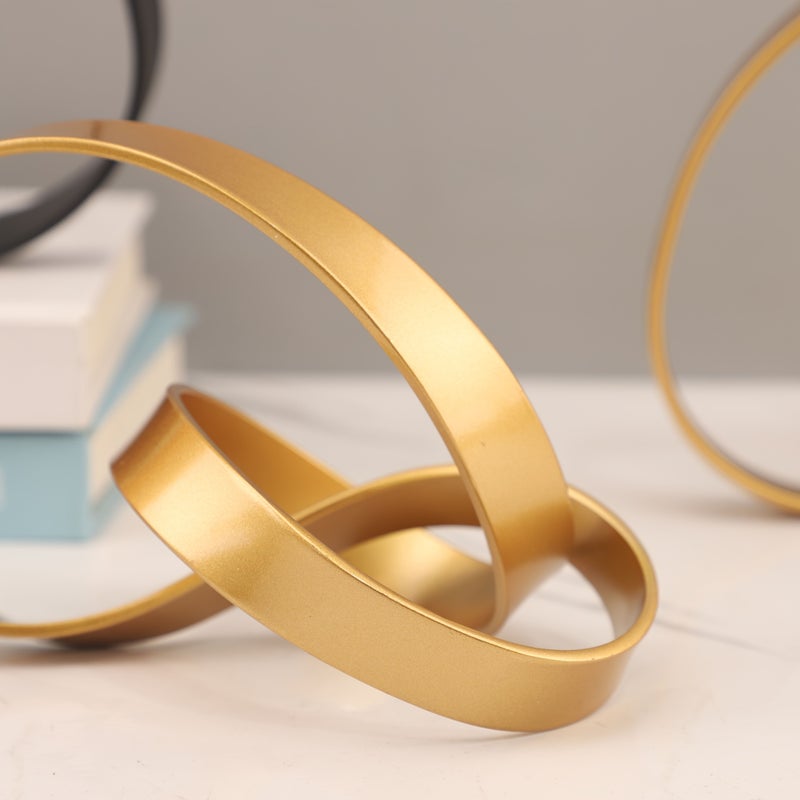 High-End Modern Abstract Metal Knot Ornament Golden Small Decoration For Living Room Bedroom Bookshelf Cabinet Desk Office Coffee Table Home Dining Table - Image 1