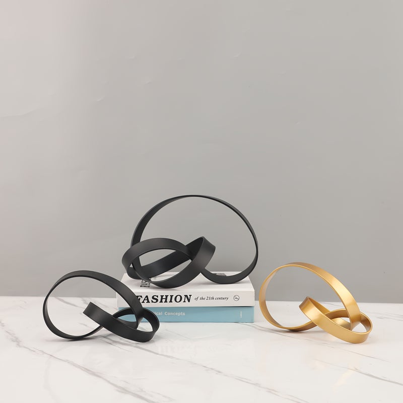 High-End Modern Abstract Metal Knot Ornament Golden Small Decoration For Living Room Bedroom Bookshelf Cabinet Desk Office Coffee Table Home Dining Table - Image 5