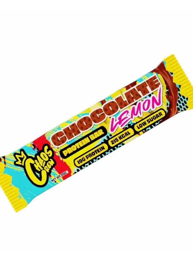 CHAOS CREW, PROTEIN BAR, CHOCOLATE LEMON,55G PACK OF 12 - Image 2