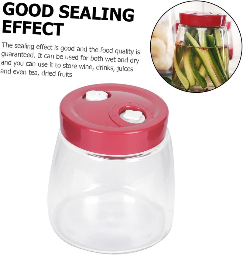 Glass Sealed Storage Jar 1000ml Multipurpose Brewing Bottle Household Fermentation Container for Pickling and Wine Making with Airtight Lid - Image 3
