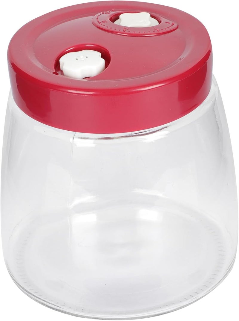 Glass Sealed Storage Jar 1000ml Multipurpose Brewing Bottle Household Fermentation Container for Pickling and Wine Making with Airtight Lid - Image 1