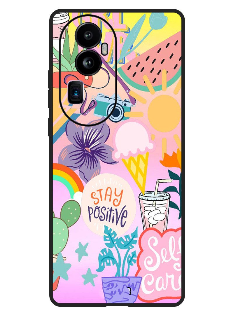 Theodor Protective Case Anti Scratch Shock Proof Bumper Cover For Oppo Reno 10 Pro Plus Stay Positive - Image 1