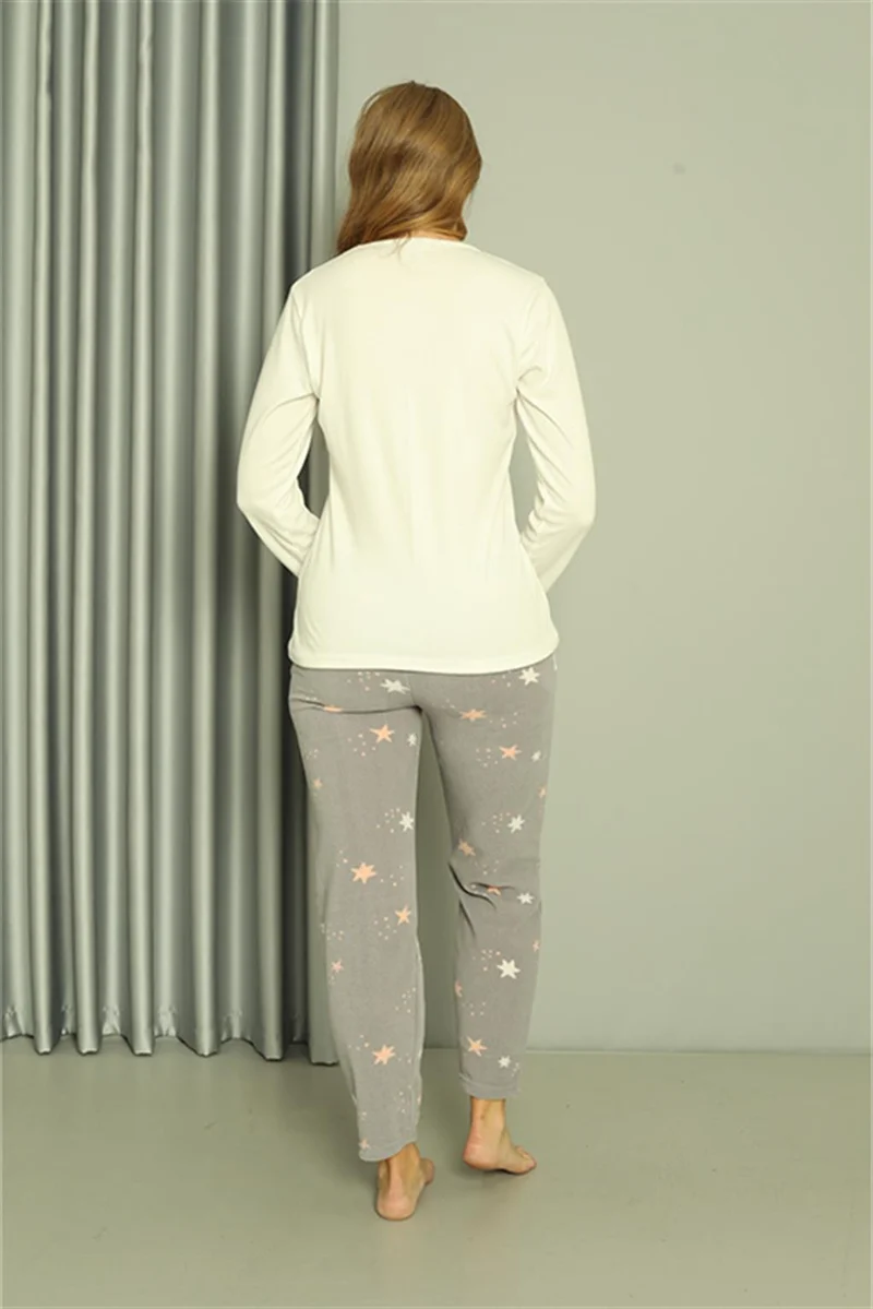 اكبينيز Welsoft Polar Women's 3-Piece Gray Pajama Set 20605