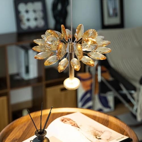 Harold Electricals Glass Modern Sunburst Hanging Pendent Light Fixture for Living Room, Bedroom, Kitchen Island, café & Home Décor - Inbuilt LED (Pack of 1) - Image 2