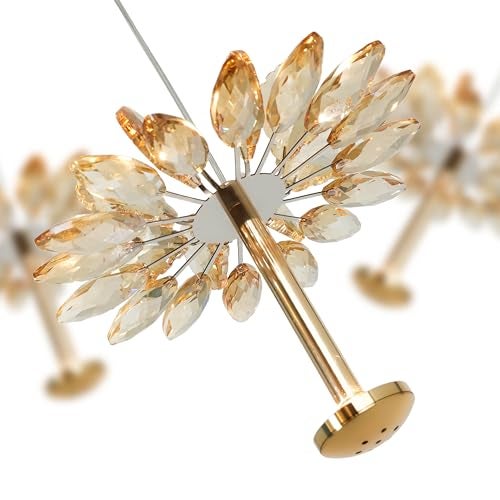 Harold Electricals Glass Modern Sunburst Hanging Pendent Light Fixture for Living Room, Bedroom, Kitchen Island, café & Home Décor - Inbuilt LED (Pack of 1) - Image 4