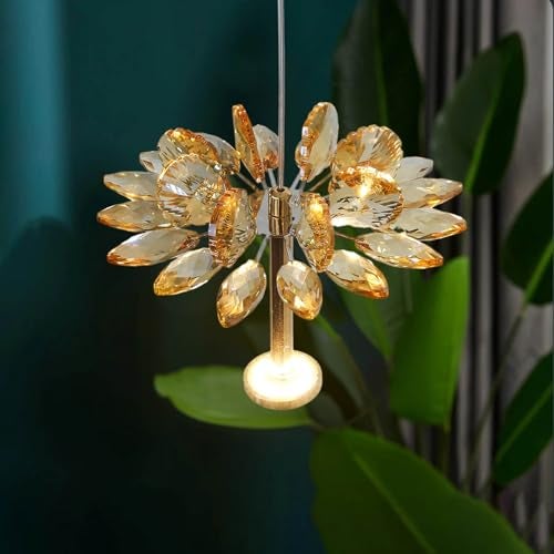 Harold Electricals Glass Modern Sunburst Hanging Pendent Light Fixture for Living Room, Bedroom, Kitchen Island, café & Home Décor - Inbuilt LED (Pack of 1) - Image 1