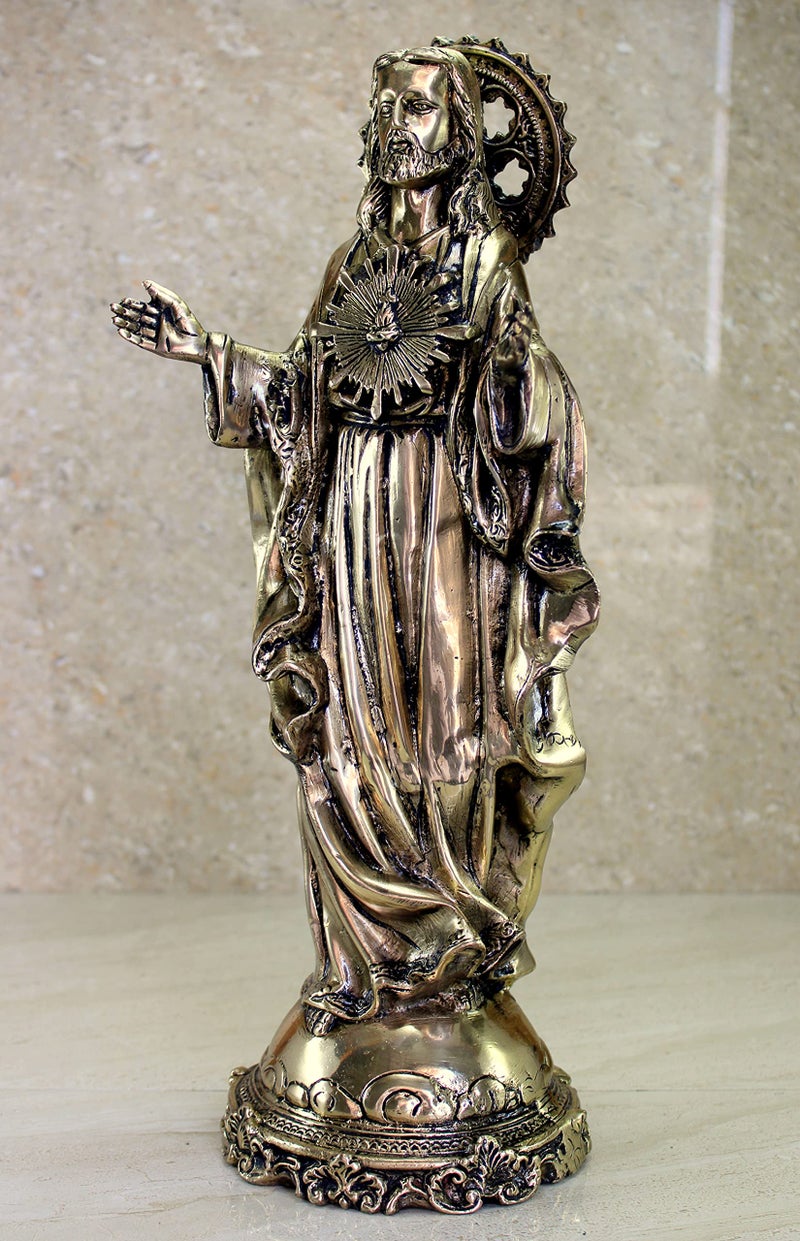 eSplanade Brass Jesus Christ Holy Statue Spiritual Idols - 16 inches (Big Size) | Religious Statues | Holy Statue of Christian - Image 3