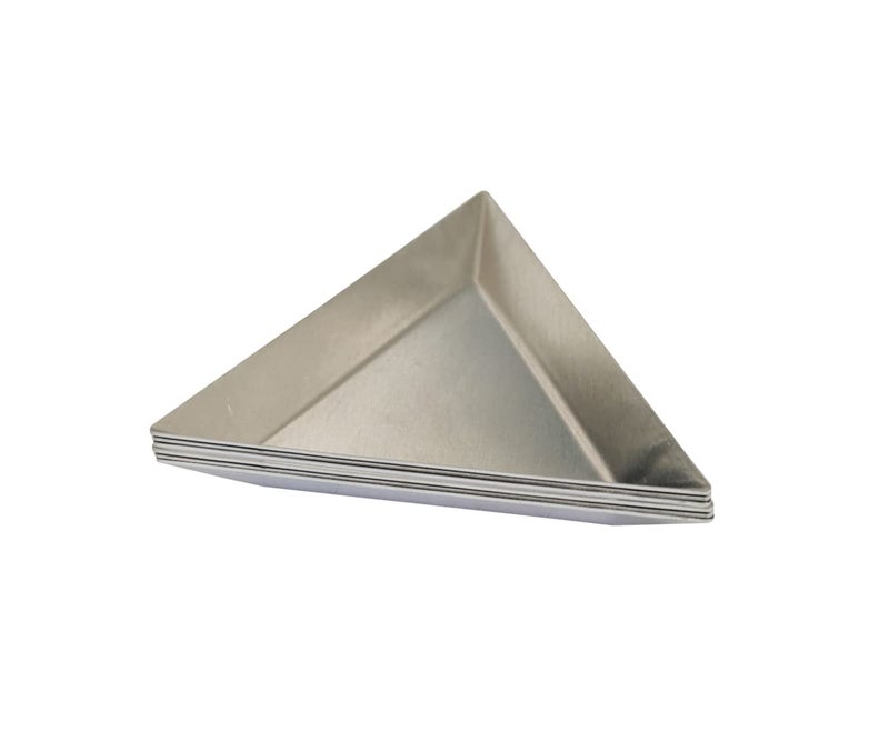 6 Pcs Bead Sorting Trays Triangle Aluminum