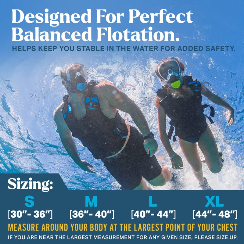 Seaview 180 Seaview Palawan Inflatable Snorkel Vest - Premium Snorkel Jacket for Adults. Balanced Flotation, Secure Lock and Comfort Fit. for Snorkeling, Paddle-Boarding and Other Low Impact Water Sports. - Image 5