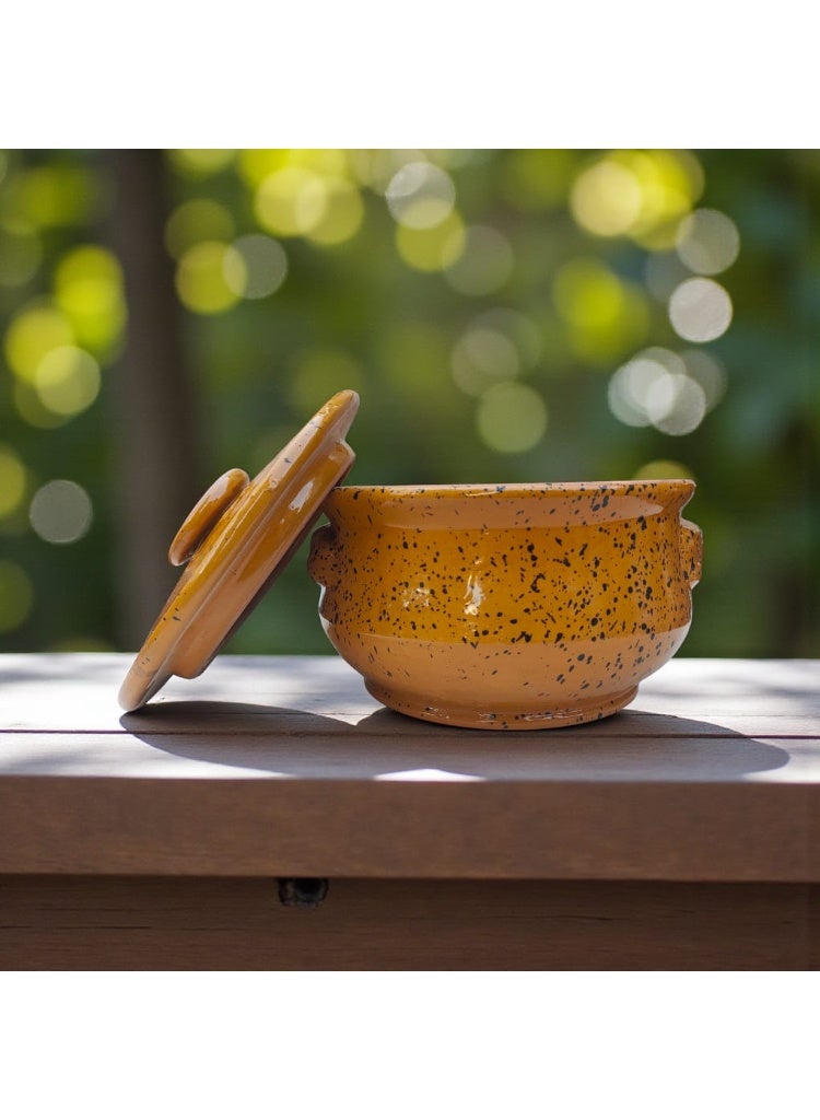 color zone pottery A 14cm earthenware and ceramic pot, safe for use in ovens and microwaves. - Image 2