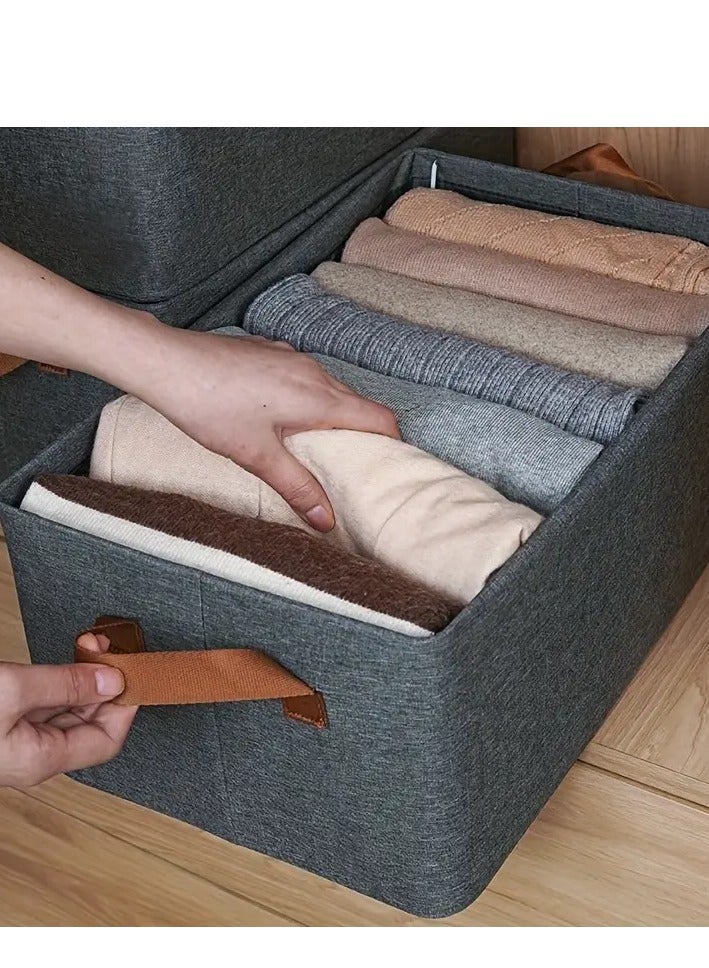 1 piece storage box, foldable and portable cloth garment organizing basket for home wardrobe  - Image 1