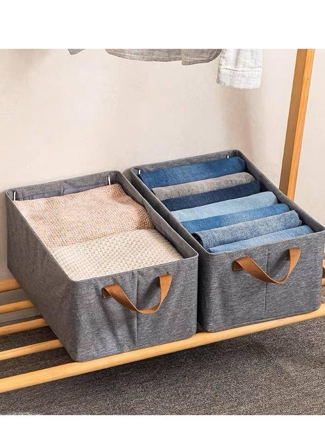 1 piece storage box, foldable and portable cloth garment organizing basket for home wardrobe  - Image 2