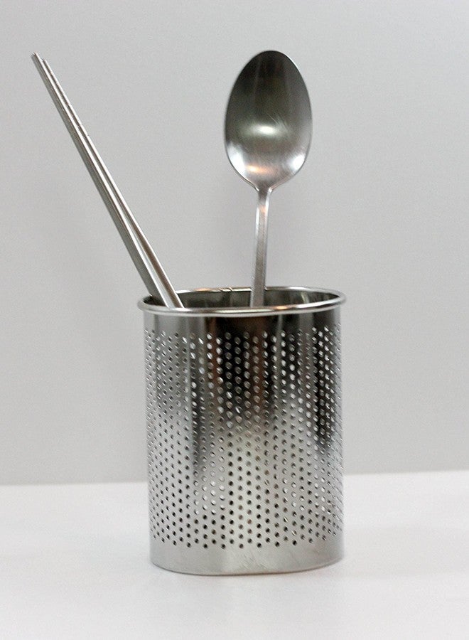 UIP Global Stainless Steel Cutlery Utensil Holder (Small Oval) Chopsticks Holder for Dishwasher - Image 3