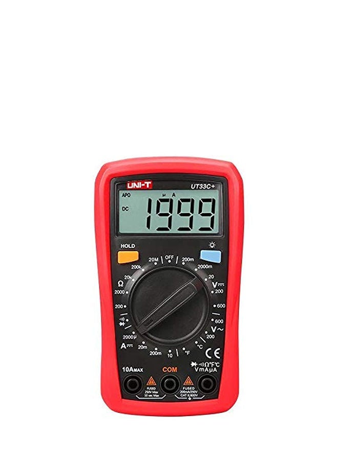 UNI-T Ut33C Plus Digital Palm Size Multi Meter Voltmeter Ammeter Resistance Lcr And Temperature With Backlight 
