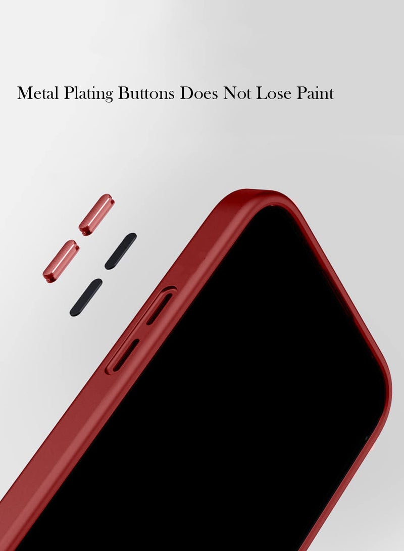 Wtech Soft Silicone Hybrid Translucent Slim Stylish Luxury Electroplated Camera Border Stand Case Cover For Samsung Galaxy S24+ / S24 Plus 5G 2024 Red - Image 3