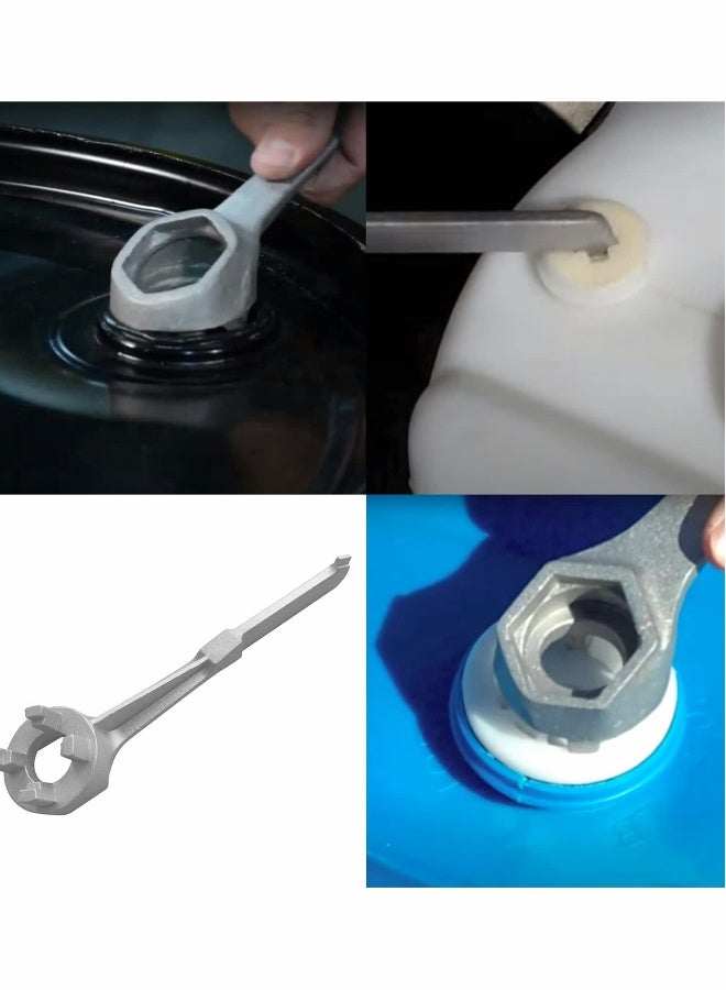 Aluminum Drum Wrench Drum Plug Wrench Opener For Opening 10 To 55 Gallon Drum Fits 2 In And 3/4 In Bung Caps - Image 3