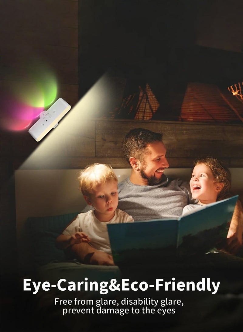 LOOPITYS LED Wall Lights with Remote, Rechargeable Wall Mounted Sconces with 2200mAh Battery,night light 3 Colors Temp & 9 RGB Ambient Sconce, 360° Rotation Cordless Wall Mounted Lamp for Bedroom (White) - Image 4