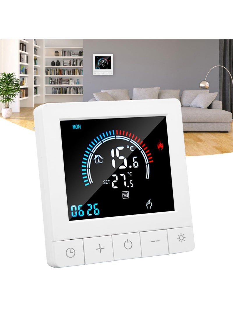 SYOSI Programmable Touchscreen Smart Floor Heating Thermostat - Living Room for Bedroom Dining Room for Temperature Control Equipment for Underfloor Heating (3A WiFi with Linkage) - Image 5