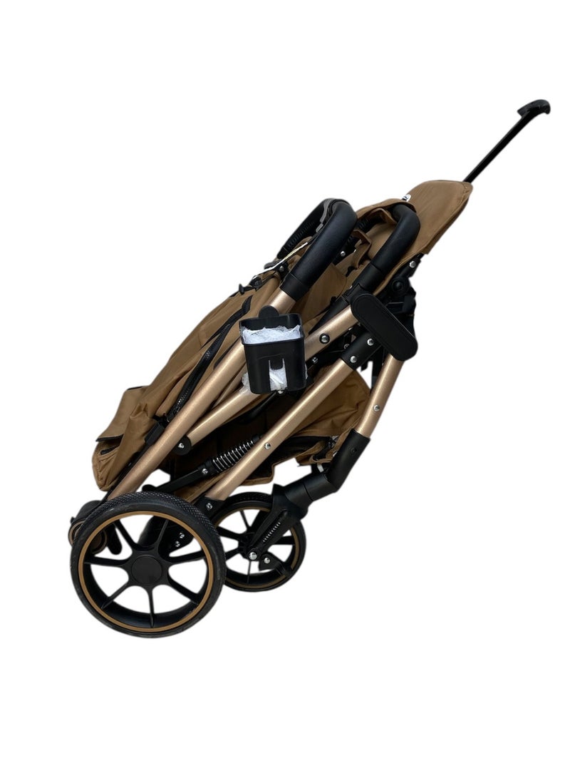 Cullar Premium Baby Stroller for Newborns & Toddlers | Lightweight Foldable Travel Pram with Adjustable Seat, Smooth Suspension Wheels, One-Hand Fold, Cup Holder & Large Storage Basket | Durable & Easy to Maneuver - Image 2