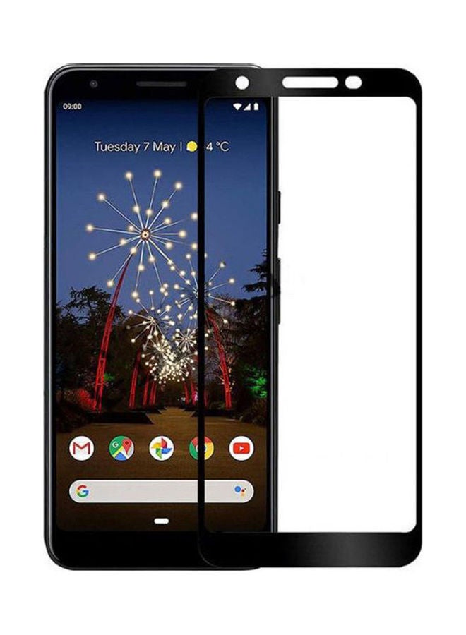نيبمينينت لاصقة حماية للشاشة من الزجاج المقوى 3D لهاتف جوجل بيكسل 3A شفاف - أسود