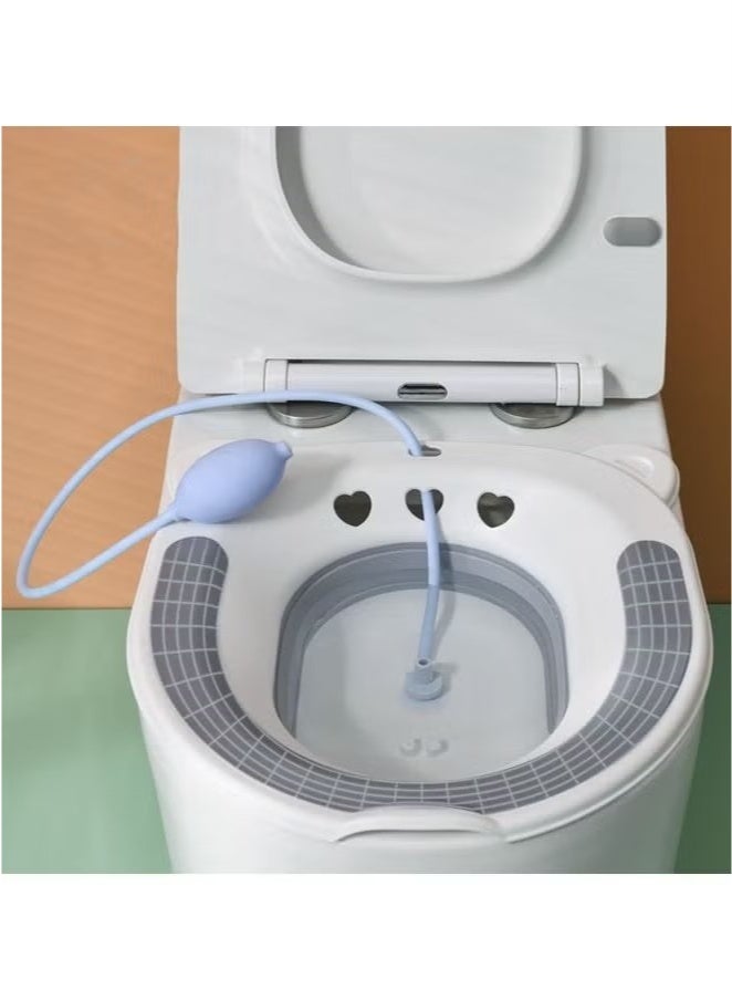 Beauenty Sitz Bath for Toilet Seat,Steam Seat for Toilet, Foldable Postpartum Care Basin, Suitable for Pregnant Women, Postpartum Care, Perineum Treatment, Sitz Bath for Hemorrhoids - Image 2