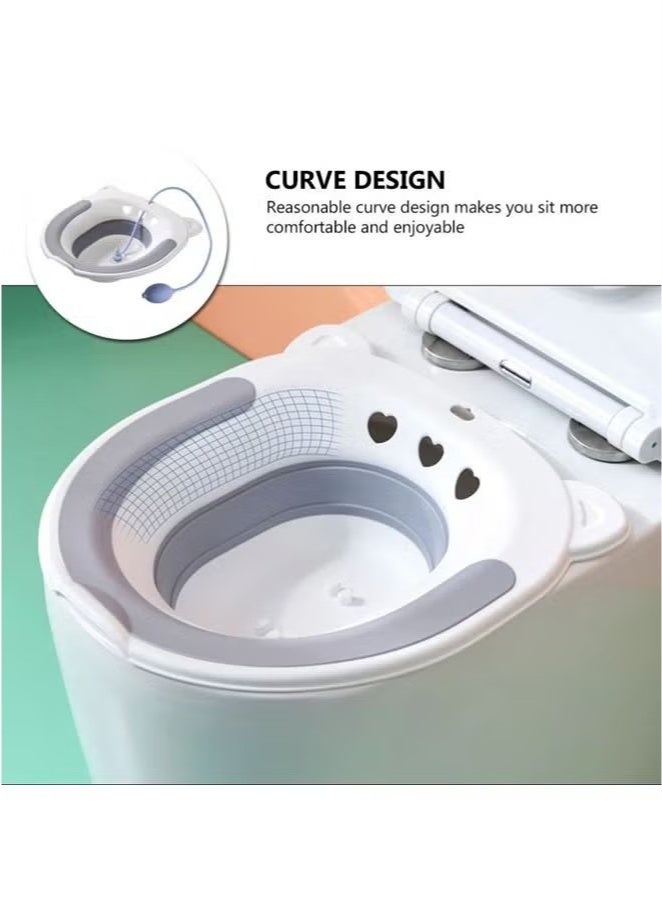 Beauenty Sitz Bath for Toilet Seat,Steam Seat for Toilet, Foldable Postpartum Care Basin, Suitable for Pregnant Women, Postpartum Care, Perineum Treatment, Sitz Bath for Hemorrhoids - Image 3