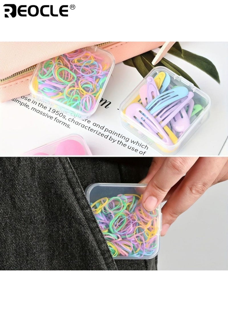 ريوكل مجموعة منظّم الخرز بـ 30 علبة بلاستيكية وتصميم غطاء مفصلي - حاويات تخزين شفافة بأقسام مستطيلة لتنظيم مستلزمات الحرف - Image 4