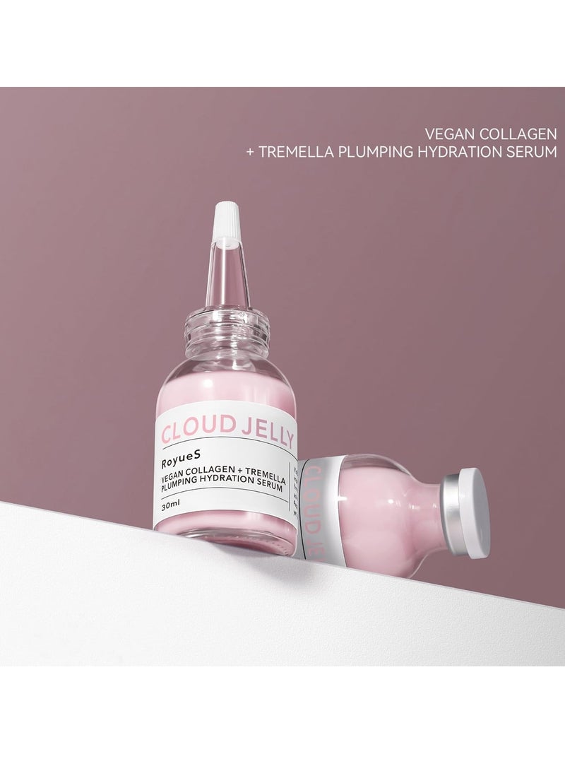رويز Pink Cloud Jelly مصل مرطب مكثف، كولاجين نباتي + مصل ترطيب تريميلا للنفخ، مصل نشط مرطب ومرطب، يحافظ على توازن الماء والزيت في البشرة، 1 أونصة سائلة - Image 2