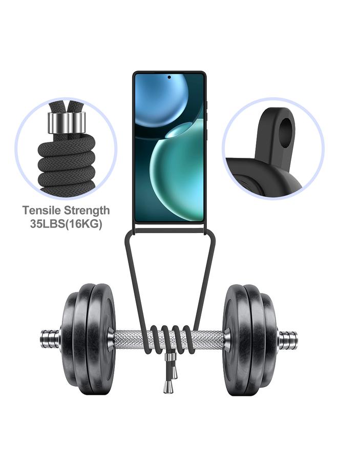 S-TOP Case For Samsung Galaxy S25 Ultra 5G Integrated Card Bag Solid Color Liquid Silicone Phone Case with Lanyard - Image 3